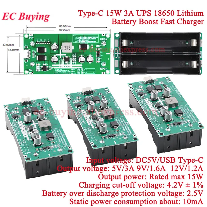1-2Pcs Type-C 15W 3… - image
