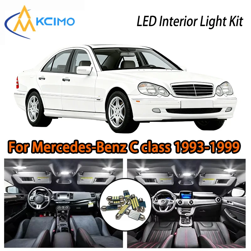 

KCIMO For Mercedes-Benz C class W202 Sedan 1993-1999 Premium LED Interior Kit - 2 Colors , Quick Installation, Long-Lasting