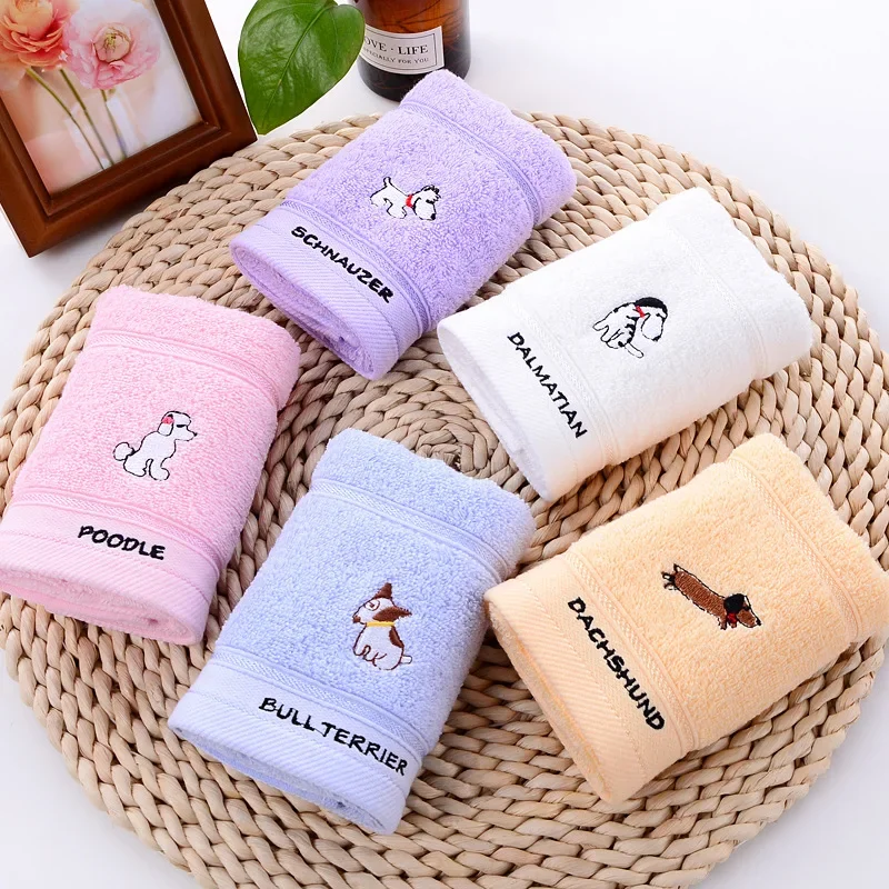 50x25cm Cartoon Cute Baby Towel Washed Face Towels All Cotton Water Absorption Towels Soft Children Bathing Hand Towel