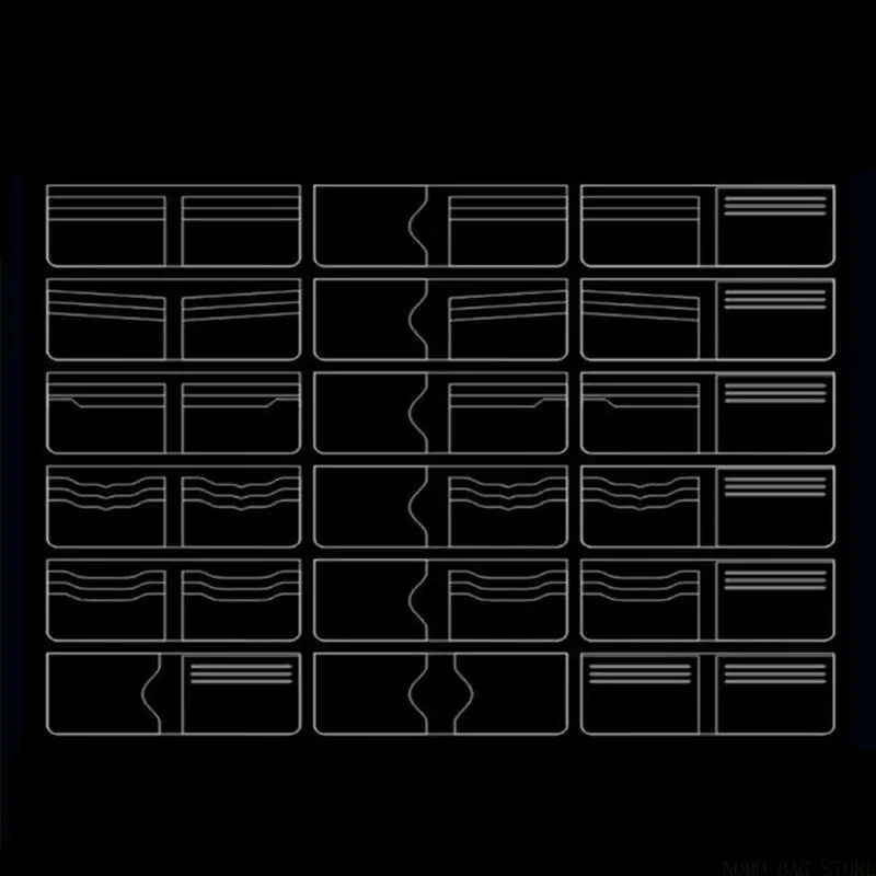 

X90D Трафареты для рукоделия из искусственной кожи, шаблон кошелька для резки, сменный шаблон для рукоделия