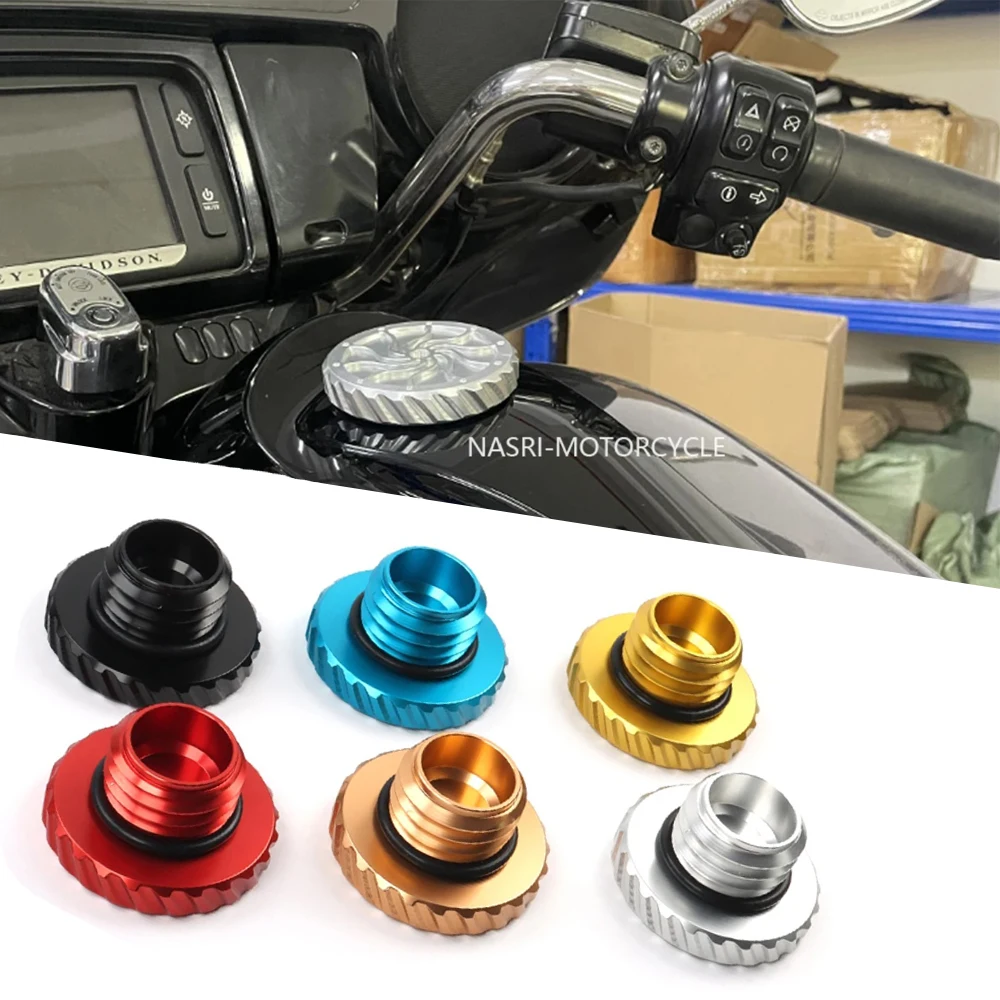 

Motorcycle Aluminum Fuel Tank Cap Oil Tank Gas Cover For Harley Sportster XL883 XL1200 Dyna Softial CVO Road Glide Street Glide