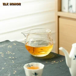 325ml Retro High Borosilicate Glass Tea Pitcher Heat-resistant Fair Cup Cha Hai Coffee Tea Divider Justice Cup Drinkware Supplie