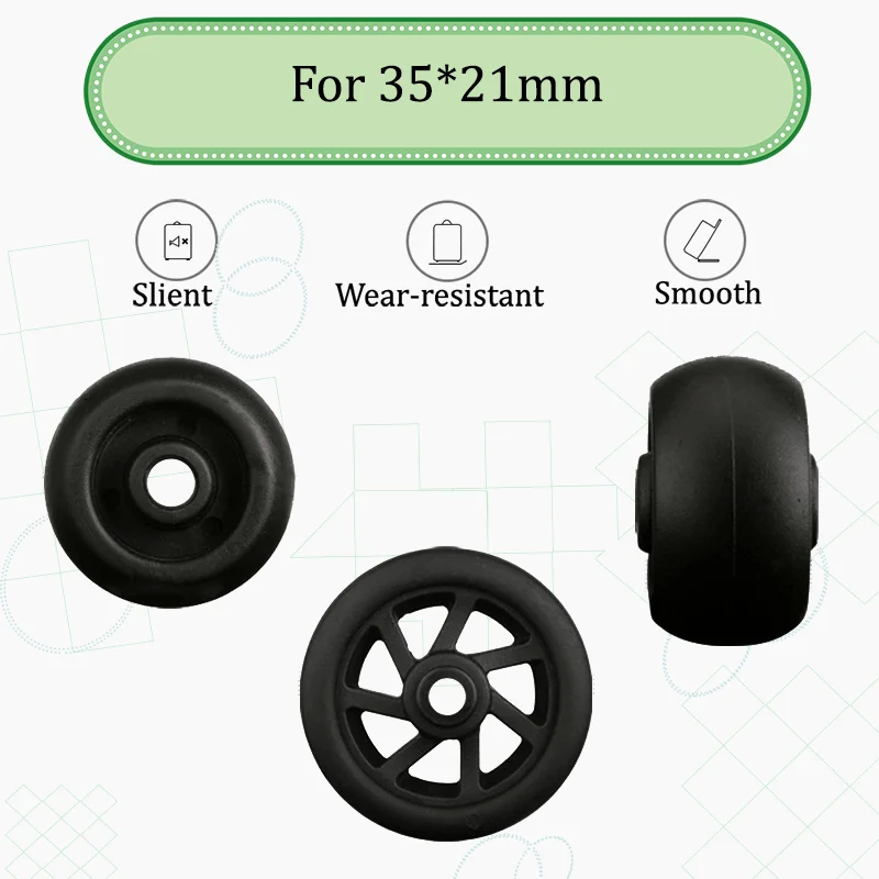 

Universal Replacement Wheel for 35*21mm Single-Wheel Luggage Silent Spare Luggage Wheel 360° Silent Swivel Wheel
