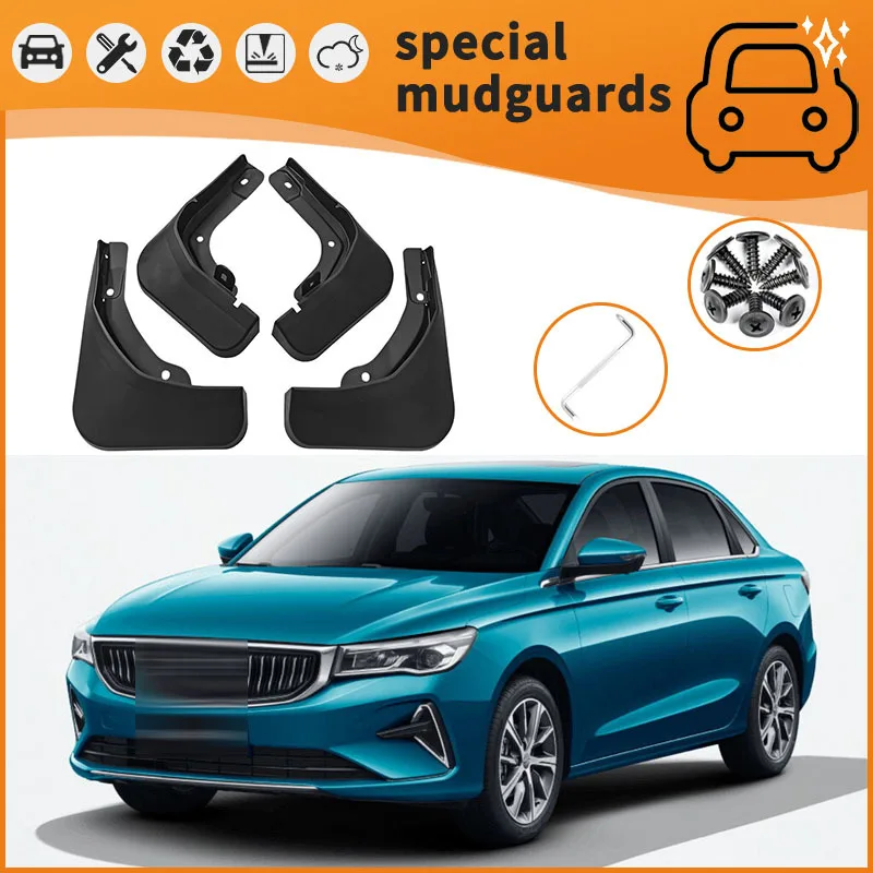 

For 16-24 of Geely Emgrand Mudguards Fender Mudflaps Front Rear Flares Splash Guards Cover Car Accessorie