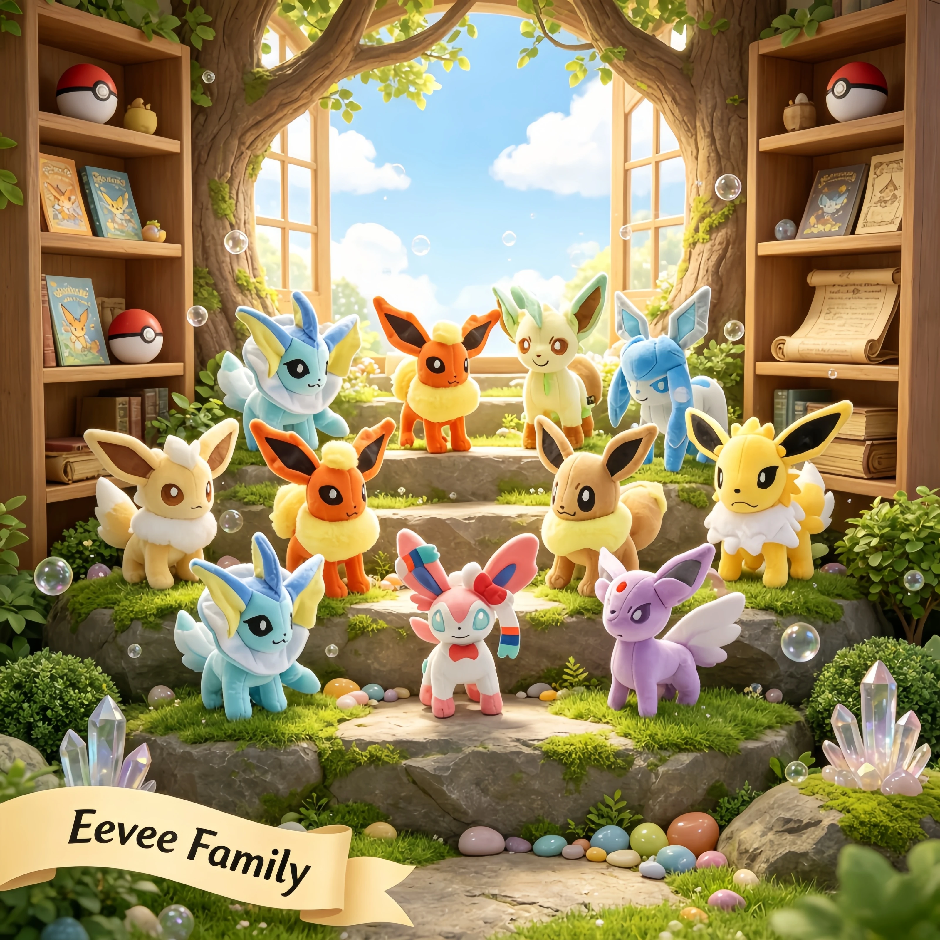 eevee-family-complete-set-for-sale-the-pokemon-plush-toys-sylveon-peluche-umbreon-vaporeon-flareon-pikachu-stuffed-dolls-gift