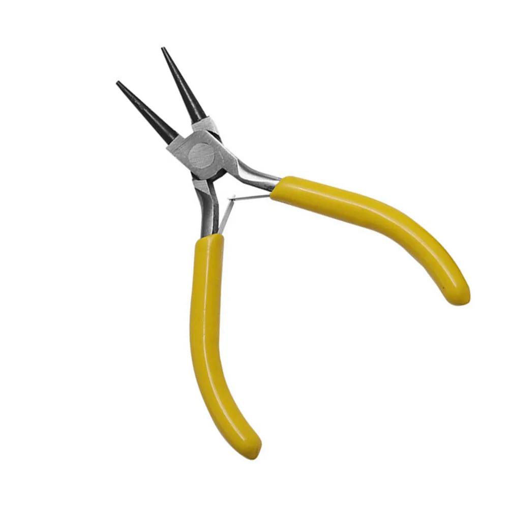 5 بوصة كماشة لصنع المجوهرات إبرة زردية طويلة الفكين سلك كماشة كماشة بأنف مسطح وأشار الأنف المنحني DIY بها بنفسك كماشة يدوية الصنع