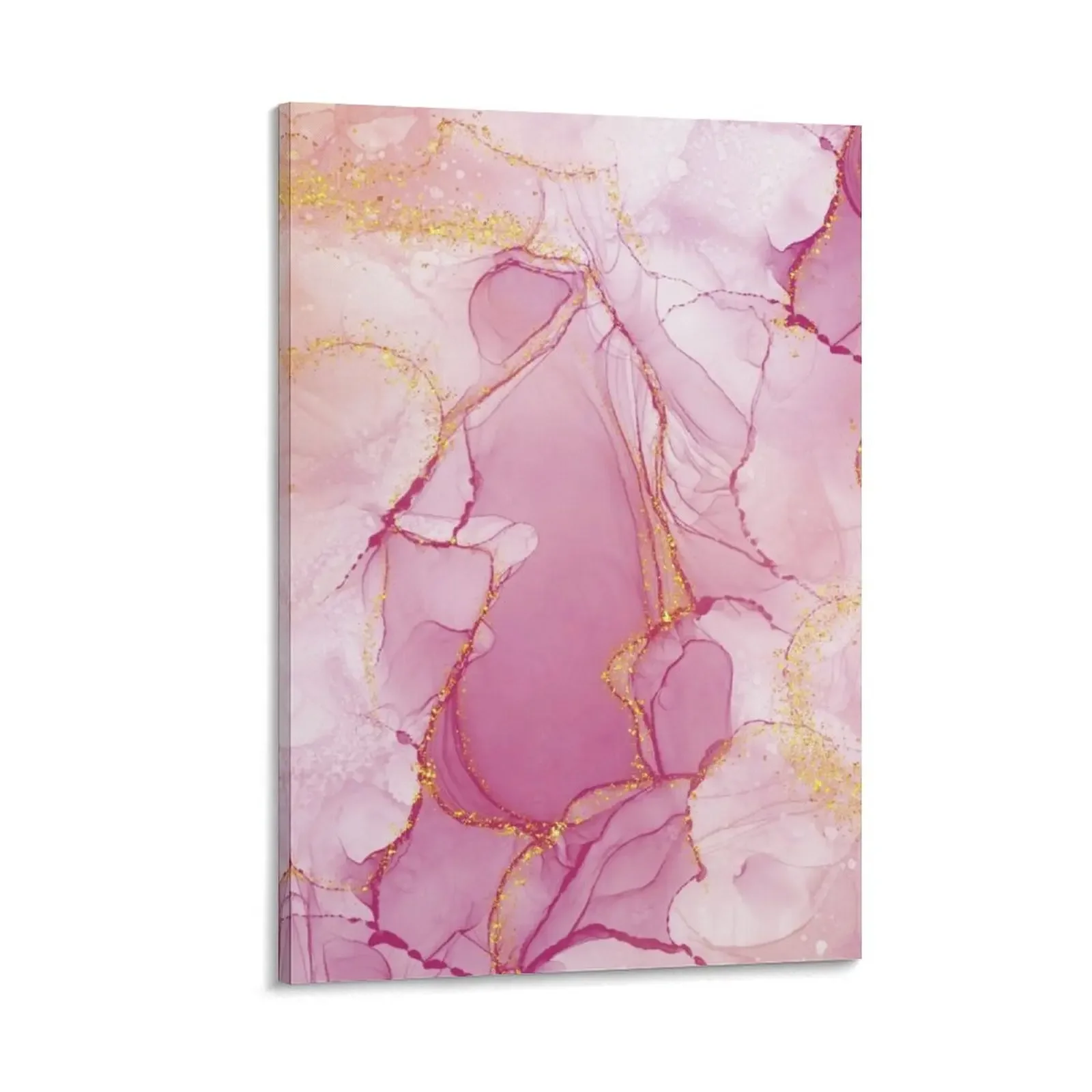 

Pink and Gold Abstract Canvas Painting home decorations and organization canvas wall decoration korean room decor Decoration