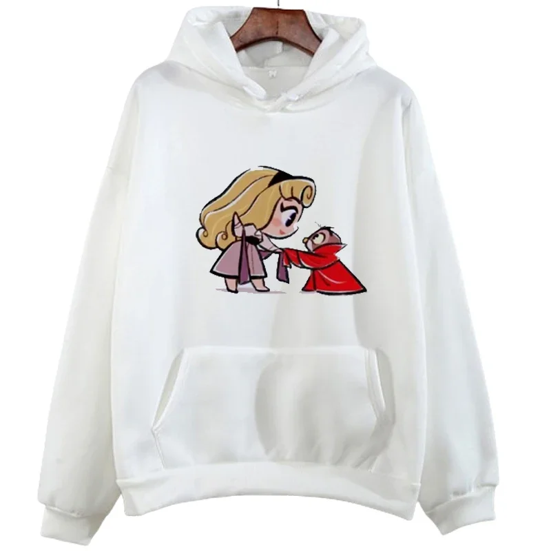 Cute Princess Graphic Printed Hoodies Fashion Casual Hoodie Pullover Tops Autumn Winter Unisex Harajuku Women\'s Sweatshirts y2k