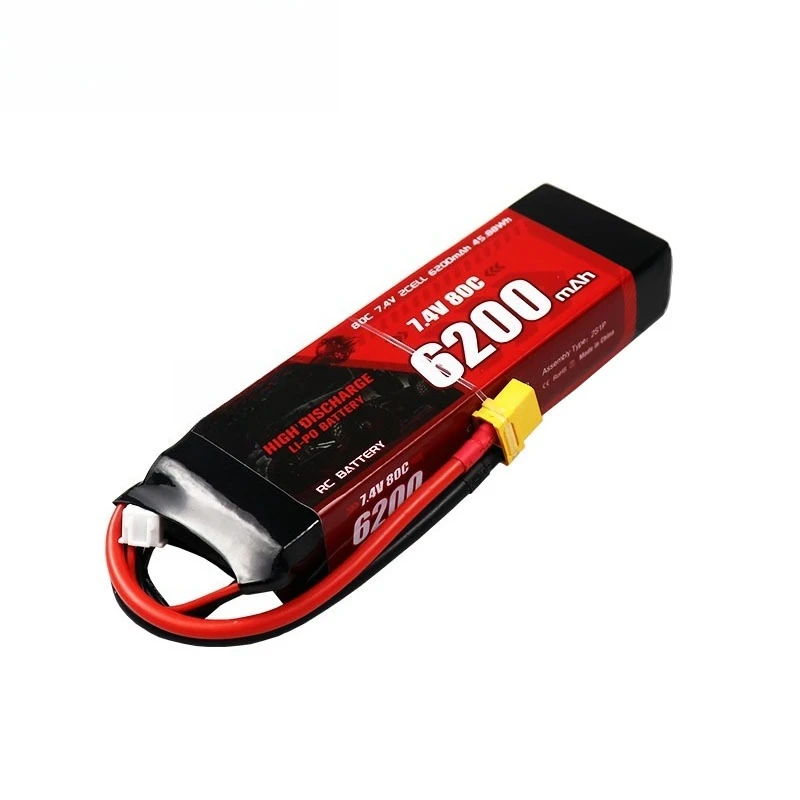 For BT Beit RC Car Battery 6200mah 80C 7.4V/2S/ Model Car Rechargeable Battery