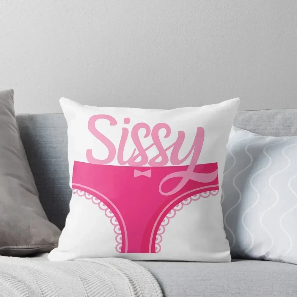 Sissy Pink Frilly Panties Throw Pillow Luxury Pillow Cover anime girl Pillow Decor Decorative Cushions