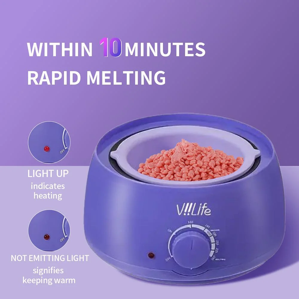 ViiLife 400CC Portable Wax Heater Fast Adjustable Heat System for Salon Unisex Face Leg Bikini Underarm Waxing Tool
