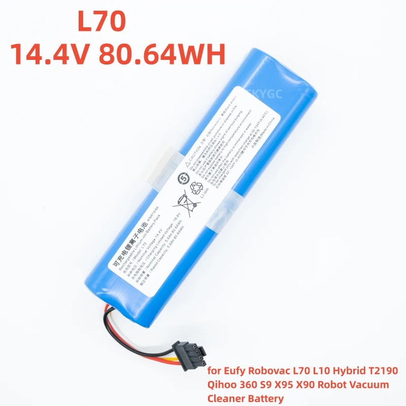 

Новая аккумуляторная батарея L70 14.4V 80.64WH для роботов-пылесосов Eufy Robovac L70 L10 Hybrid T2190 Qihoo 360 S9 X95 X90