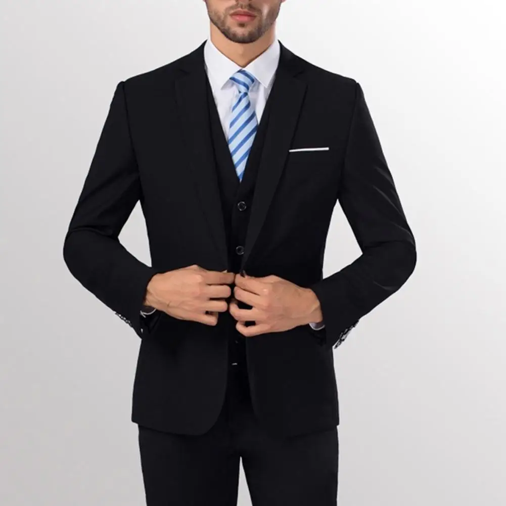 One Button Suit Soft Well-knit Handsome Slim Fit Business Leisure Tailored Suit  Tailored Suit Wide Application