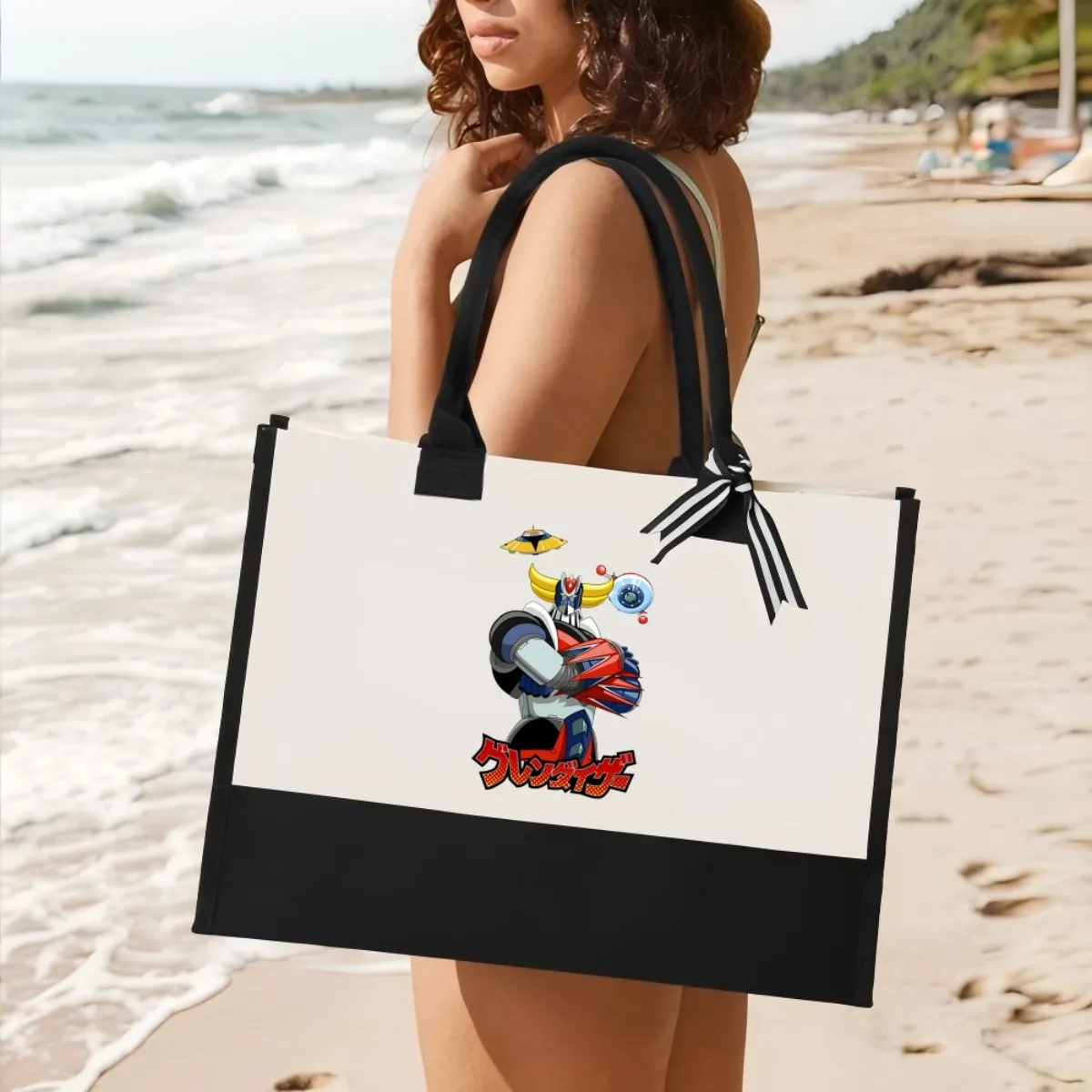 

Golrak 2026 Новое поступление, модная практичная просторная многоразовая большая сумка с узором и принтом, 2-цветная сверхпрочная большая сумка на плечо для Al