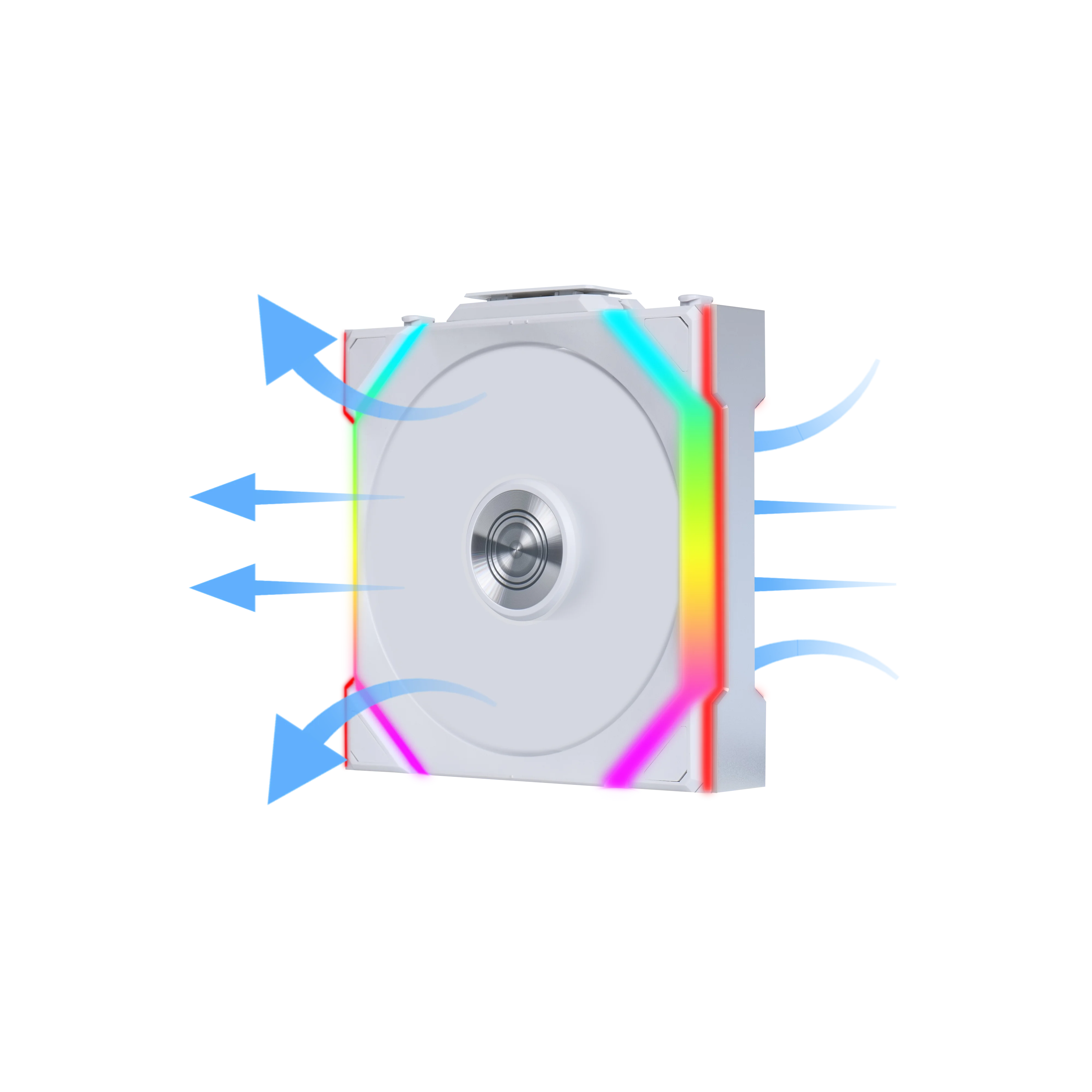 Lian-Li UNI FAN SL Wireless 120 حزمة ثلاثية ذات شفرة عكسية (أسود/أبيض)