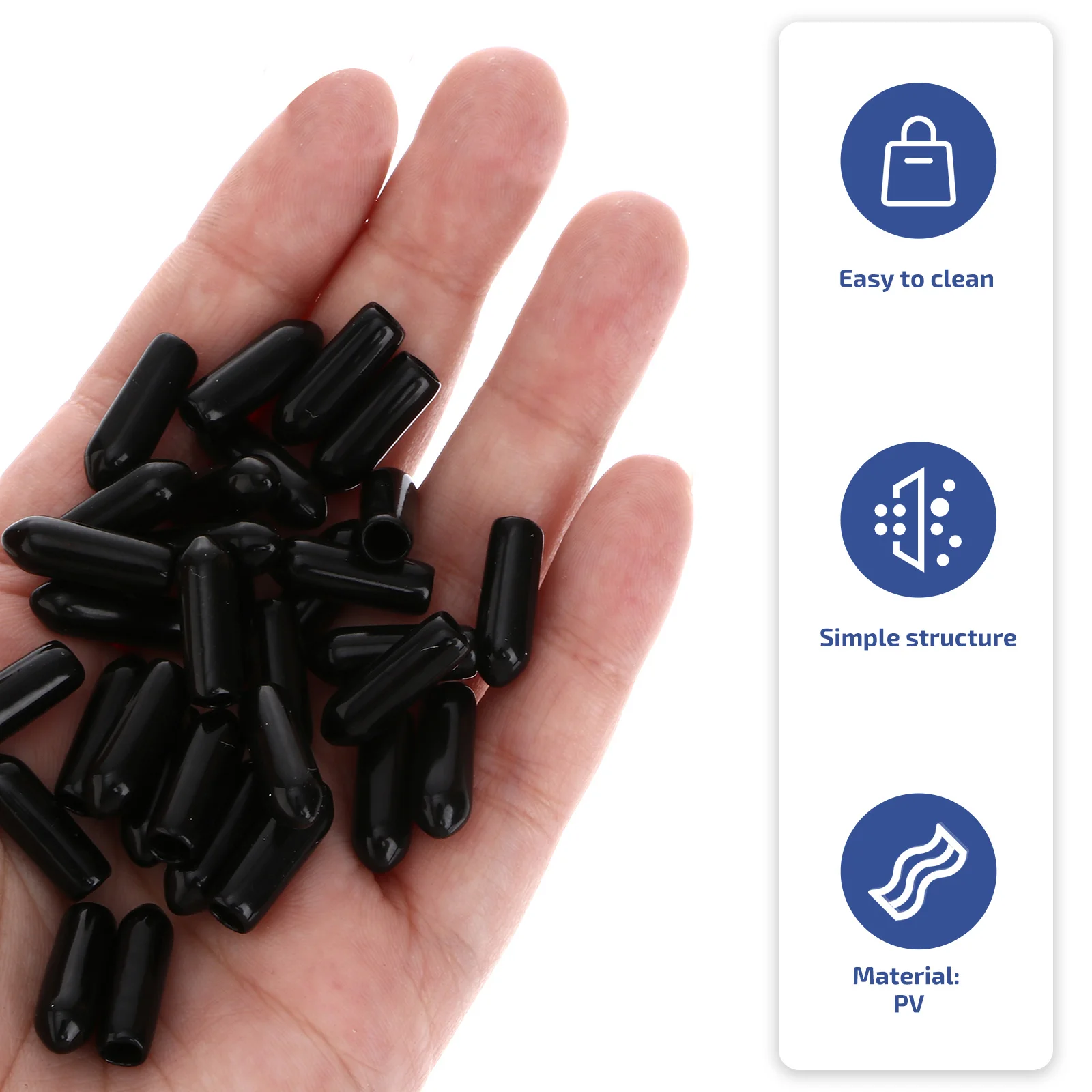 

100pcs 5Mm Dishwasher Prong Rack Cap Wire Thread Protector Cover Tip Plug Shelf Organizer End Safety Cap For Porcelain Rust