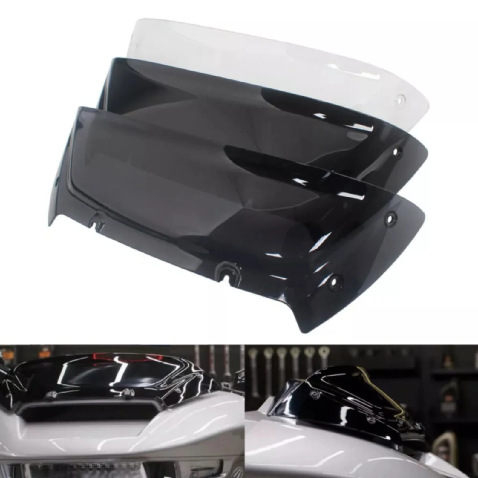 6 Inch Wave Windshield Wind Splitter for Harley Davidson CVO Road Glide FLTRXSE, Road Glide FLTRX 2023 2024