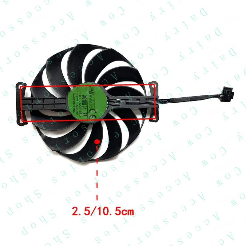 PP+Compatible For ASUS GTX1650 PHOENIX ITX 12V 0.50A T129215BU Graphics Fan