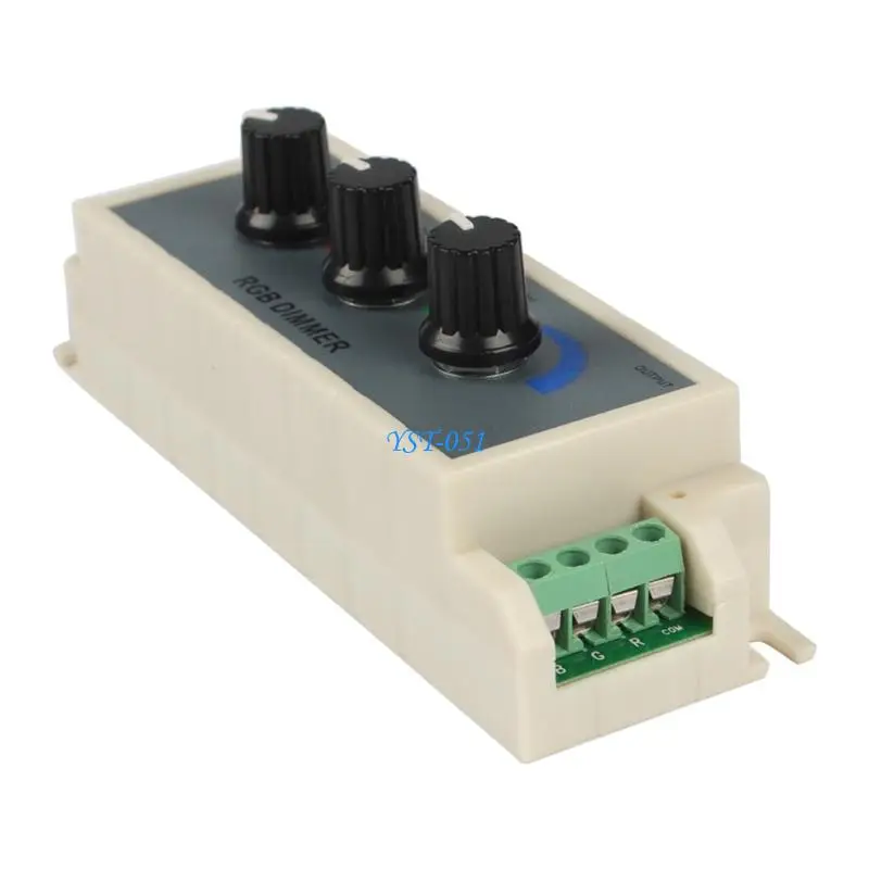 

E15A LED Dimmer Knob Controller 12V-24V 3 Channel Strips Controller Switches Replacement LED Strips Dimmer Easy to Install