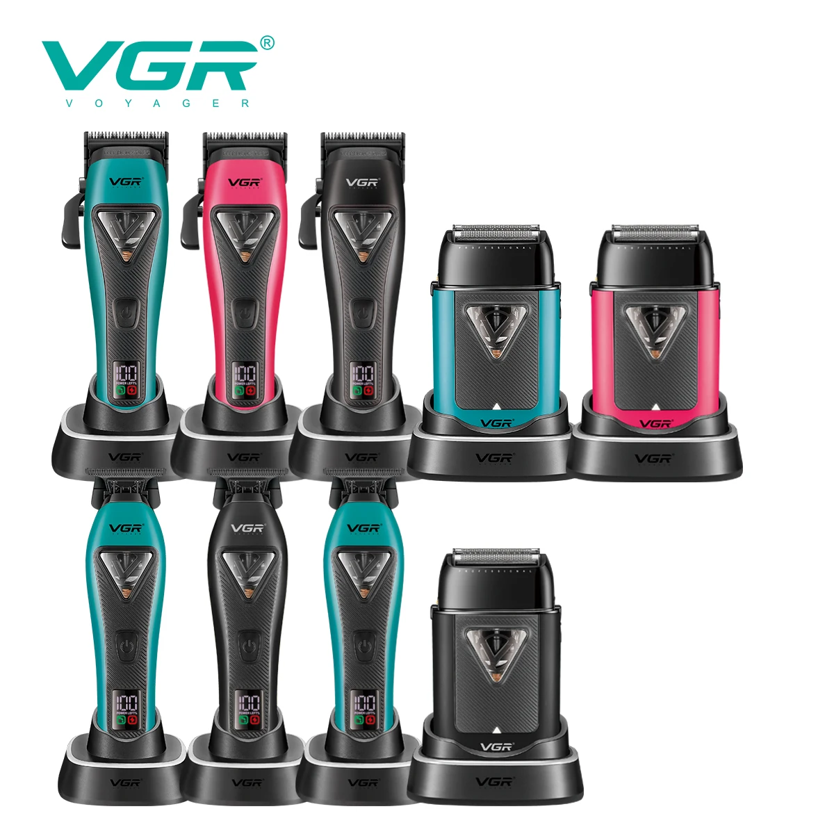 VGR 3-in-1 Electric Hair Trimming Set High end Maglev Hair Clipper11000 RPM Professional Electric Thruster Men's Shaver V-035 S3