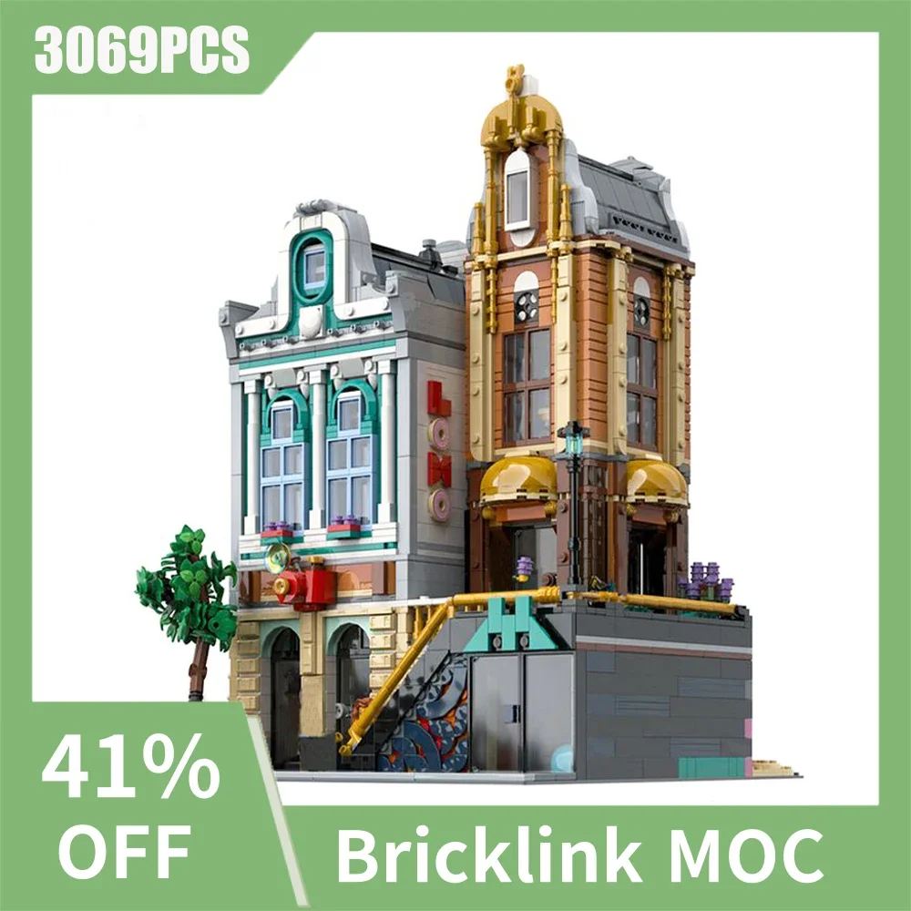 

НОВЫЙ 3067 шт. город хит продаж вид на улицу Moc модульное здание Metro Station DIY творческие идеи детские игрушки подарок на день рождения блоки