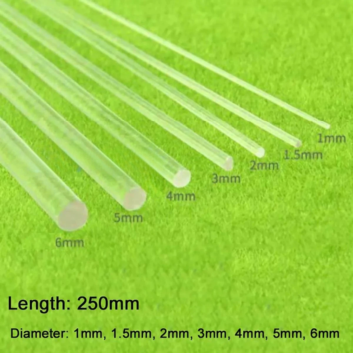 

2/5Pcs Transparent Organic Glass Solid Rods Plastic Round Bars Dia 1 1.5 2 3 4 5 6mm Scenery Decor DIY Handmade Accessories