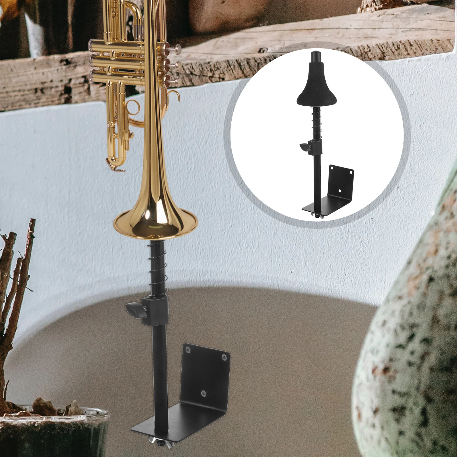 

Sturdy Mount Holder Hanger Display Stand For Storage Small Space Home Use Trumpet Hanging Holder Wall Wind Instrument