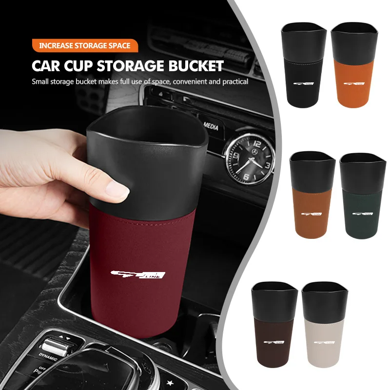 Universal Car Water Cup Umbrella Bucket Storage Bag Accessories For KIA gt gtline Xline ceed Forte RIO STINGER Seltos K3 K4