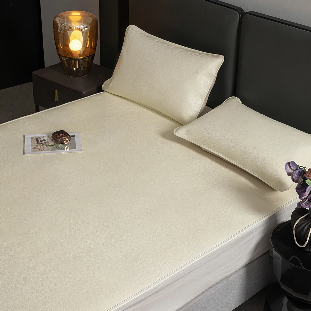 

Natural Water Buffalo Hide Mattress Topper, 4mm Thick, Breathable, Includes 2 Cowhide Pillowcases