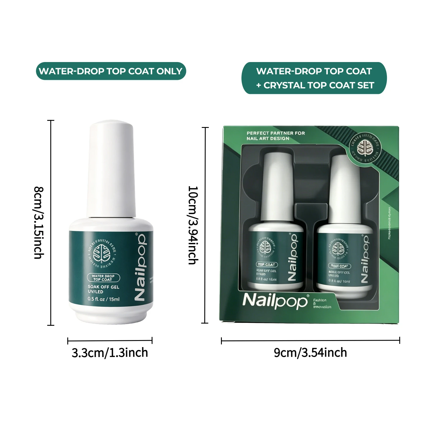 Nailpop HEMA/TPO-freier Water Drop Top Coat ohne Abwischen, 3D Stereo Bubble Effekt Gel-Lack, schnell formend, langanhaltend, einfach DIY, 1/2 Stück – Detail 10