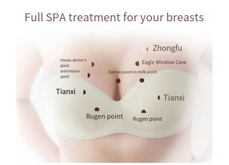 Instrumento de aumento de pecho, terapia de masaje de luz roja, almohadilla de masaje de pecho, compresa caliente, masaje de vibración inalámbrico