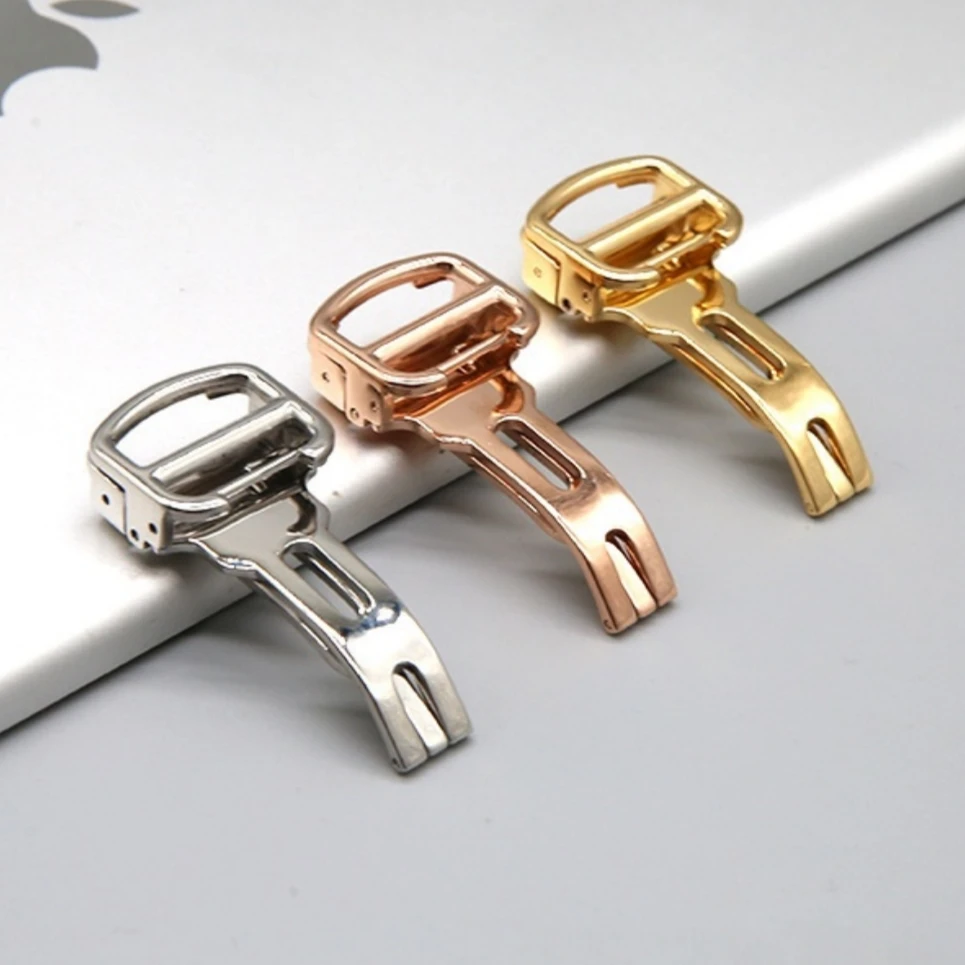 Deployant Watch Buckle Fit For Cartier Tank/ Santos /Dumont 316L Stainless Steel 16mm 18mm Folding Watch Clasp