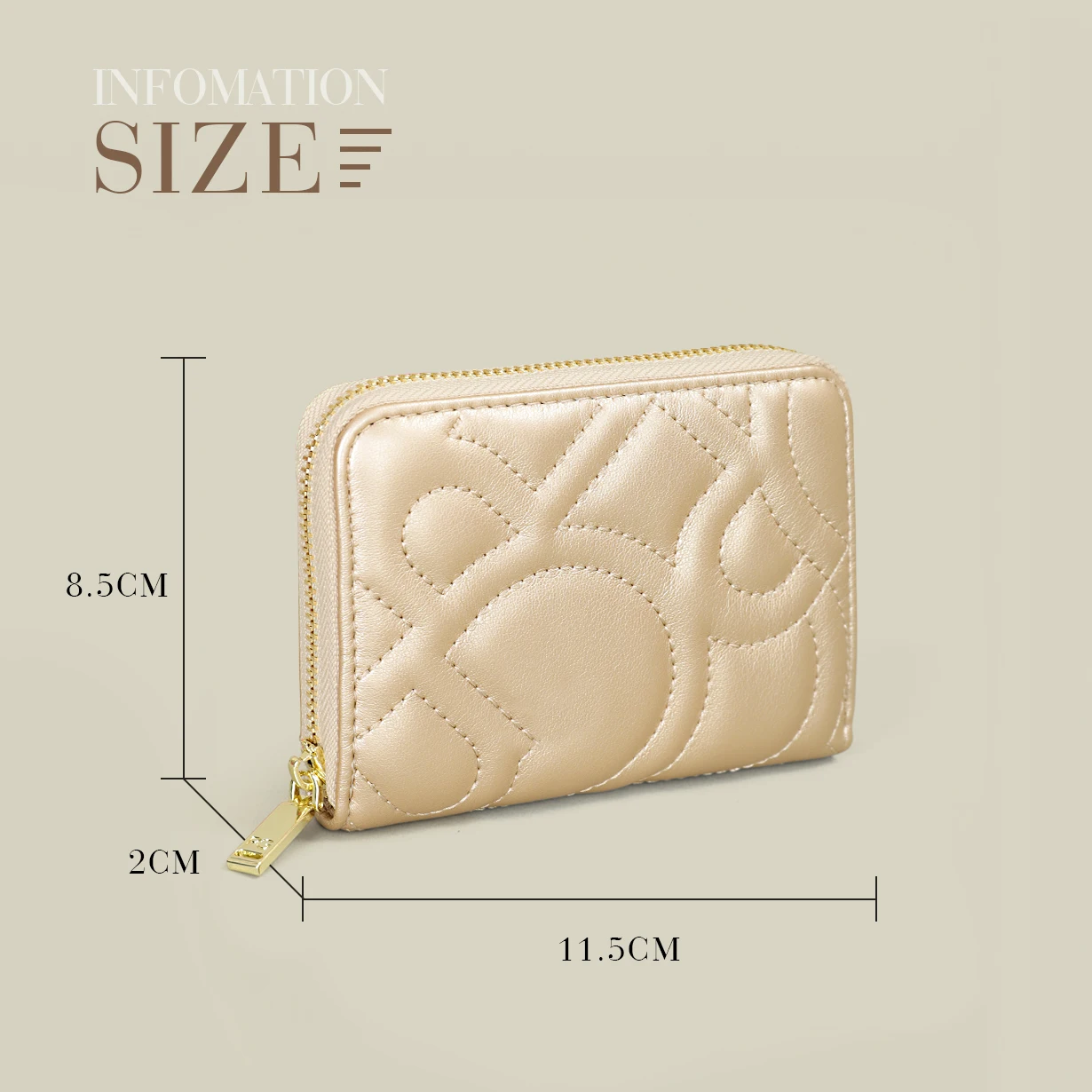 PG PATSY GARIS Fashion Classic Retro Men's and Women's Universal Wallet Letter Printed Portable Card Bag Zero Wallet