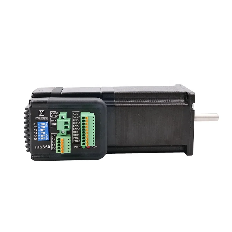 IHSS60-36-30-31-SC محرك فرامل ماكينة الخياطة 3Nm 36VDC محرك متدرج متكامل مع جهاز تشفير سعر جيد نوع هجين