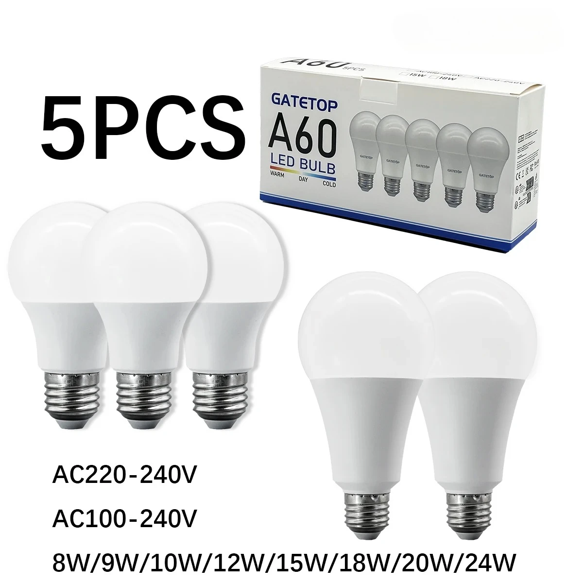 5PCS A60 A80 Led Bu…