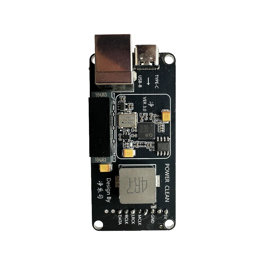 بطاقة CT7601 TypeC USB-B مع عازل USB متوافق مع Xmos Italy Amanero USB 192K/32BIT/DSD128 لـ DAC