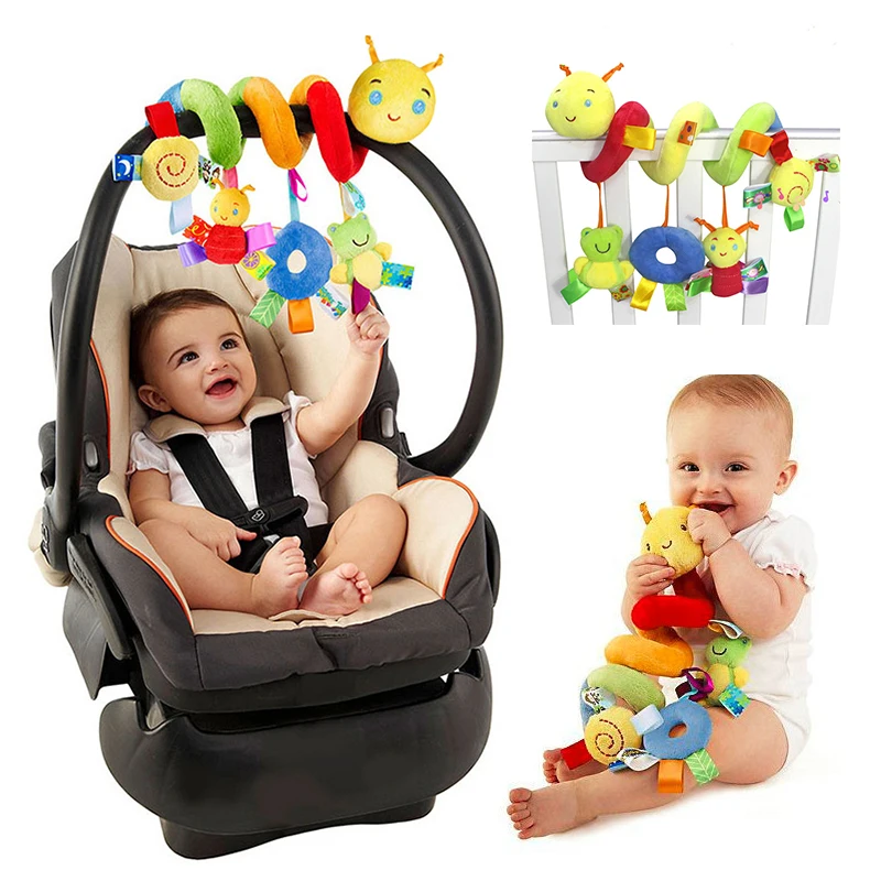 Baby Rattles Mobiles Cartoon Animal Hanging Bell Newborn Baby Plush Stroller Toys Educational Baby Educational Toys 0-12 Months
