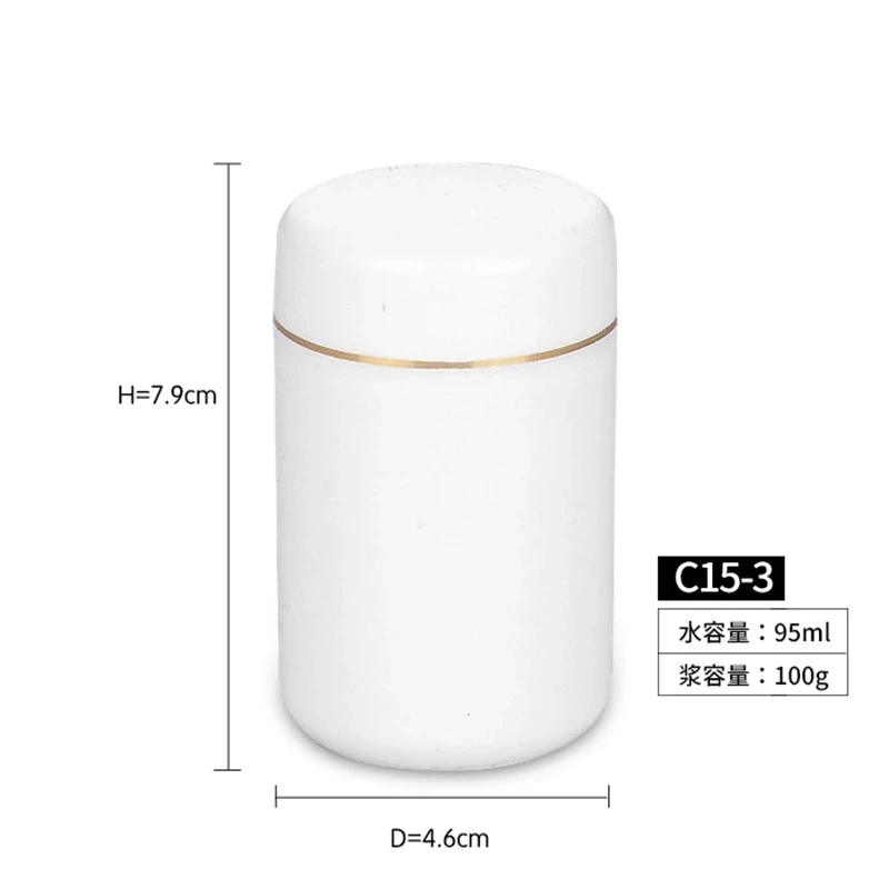 100/250/500/1000g PP White Cream Jar Mask Jar Honey Royal Jelly Bottle Powder Bottle Cosmetic Container Empty Food Packing Cans