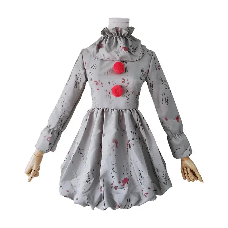 Disfraz de CyStephen King's It Clown para niños, disfraz de Pennywise, disfraz de terror para escenario de Halloween, regalo de fiesta, envío directo LM4965