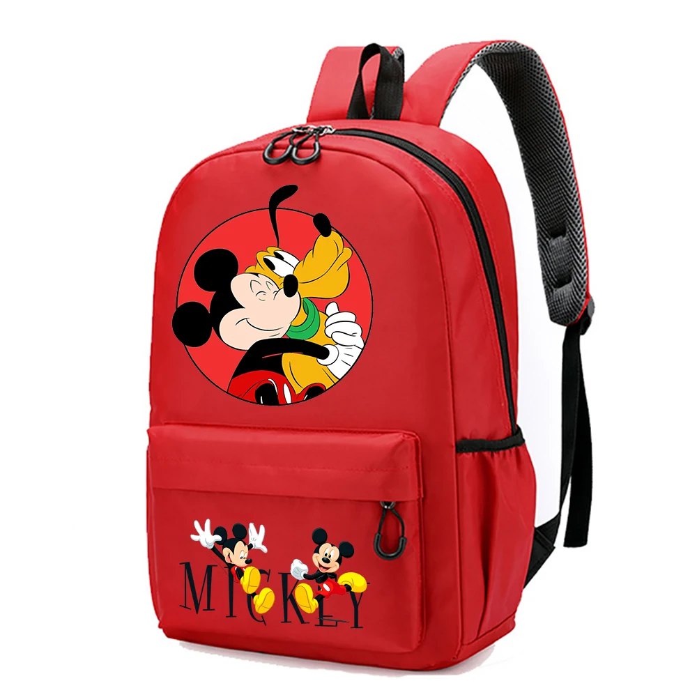 Mickey Minne Mouse Backpack Disney Donald Duck Children School Bag Cartoon Anime Knapsack Girl Boy Bookbag Student Schoolbag