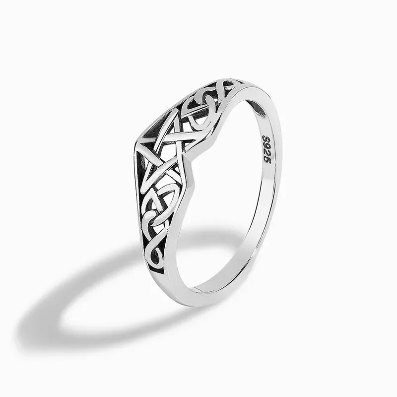 New Product 100% 925 Silver Star Ring with High Quality Design for Men's and Women's Daily Cool Style Need