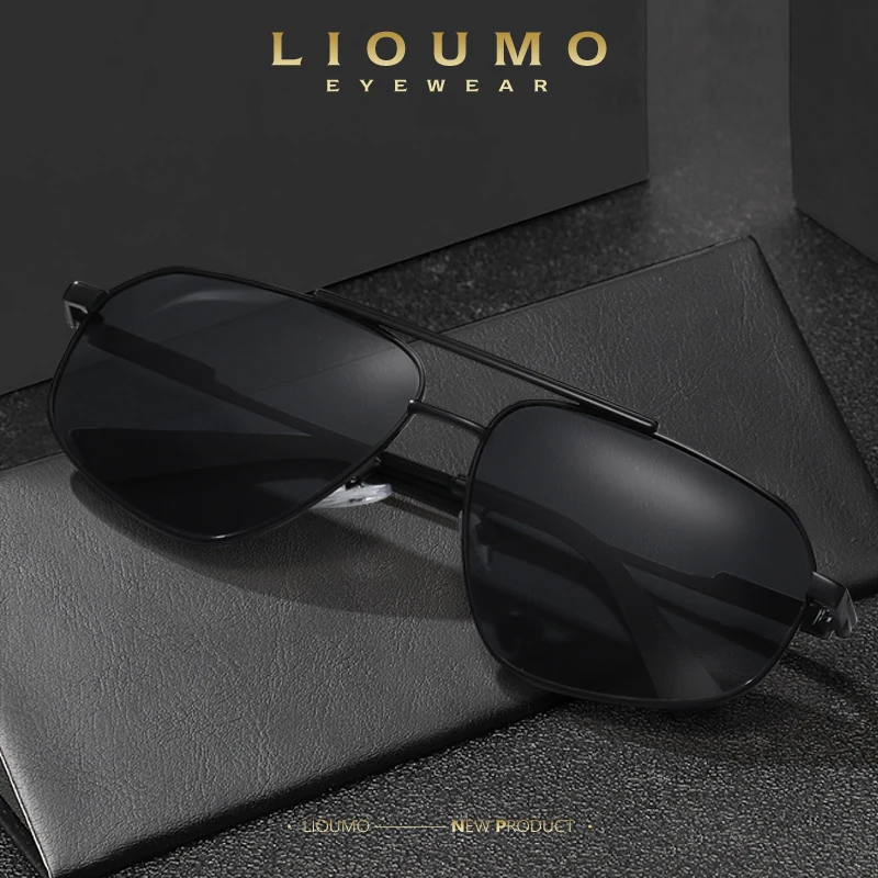 LIOUMO 2023 New Design Polygonal Sunglasses For Men Polarized Glasses Women Male Vintage Hight Quality Driving Eyewear UV400