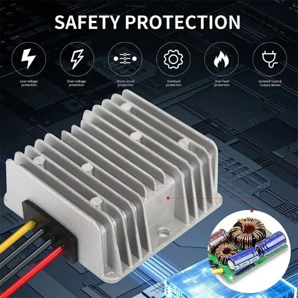 Imagem -05 - Regulador de Tensão Buck Boost Automático Conversor para Bosch Azul Adaptador Faça Você Mesmo Step Down 20a 240w dc 18v para dc 12v