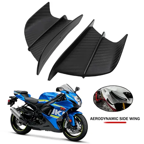 스즈키 GSXR 600/750/1000 Vstrom 650 Burgman 400/650 Gsx S750/S1000 액세서리 용 오토바이 스포일러 윙 공기 역학적 Winglet