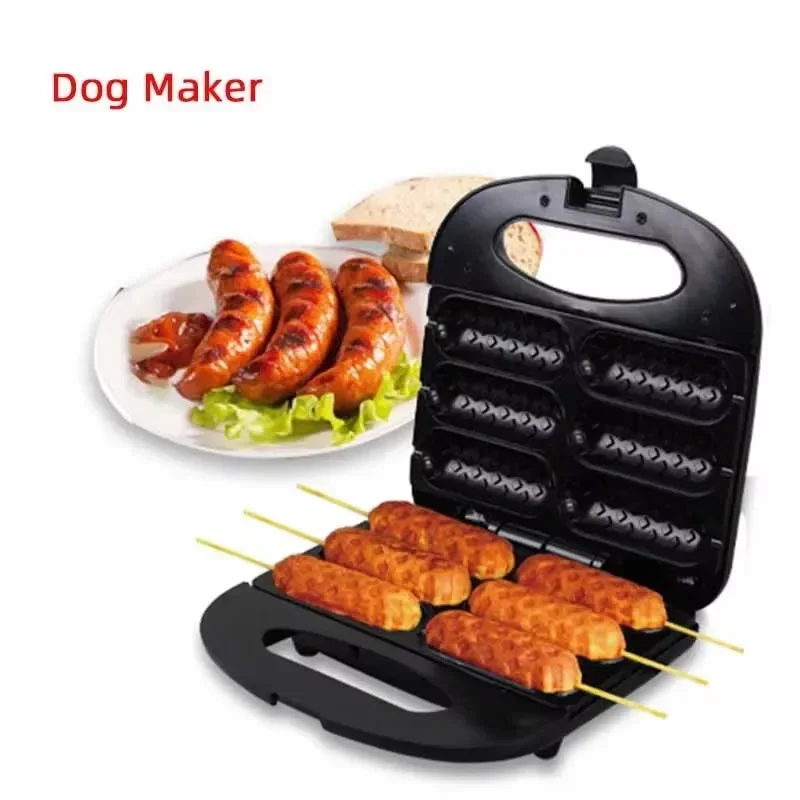 Stainless Steel Sticks Corn Dogs Ausage Machine Hotdog Maker Stem Waffle Maker Non-stick Coating Hot Dog Making Machine 750W