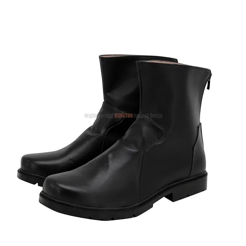 Qq98Rufus Shinra Final Fantasy VII Remake Rufus zapatos de Cosplay botas negras personalizadas para Unisex