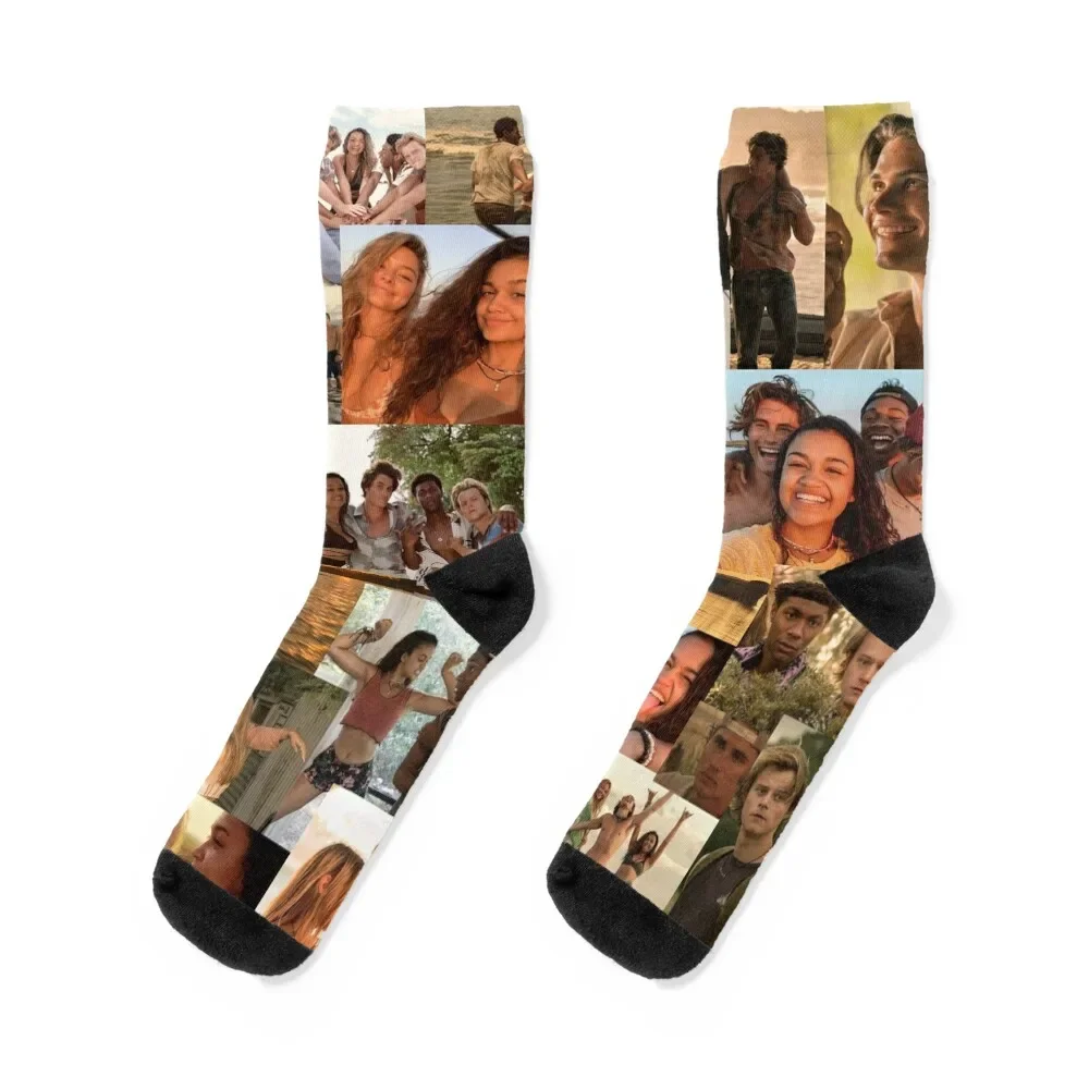 Rudy Pankow, Chase Stokes, Madelyn Cline, Madison Bailey, Jhonathan Davis Socks snow Climbing designer brand Socks Ladies Men's