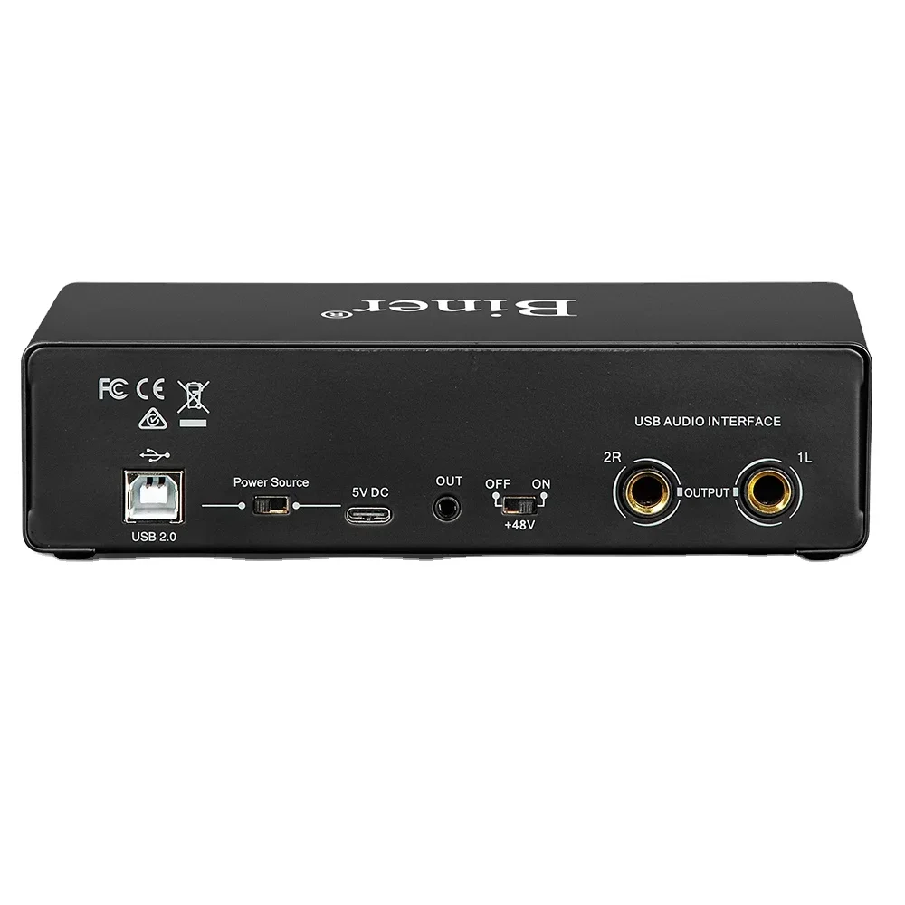 2026 Factory Prices Professional 24bit 192kHz Audio Interface Usb Sound Card Recording for Music Studio
