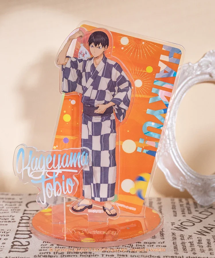 Anime Haikyuu!! Shoyo Hinata Tobio Kageyama Cosplay Hanabi Party Acrylic Stand Figure Cartoon Standing Sign Mould Part Xmas Gift