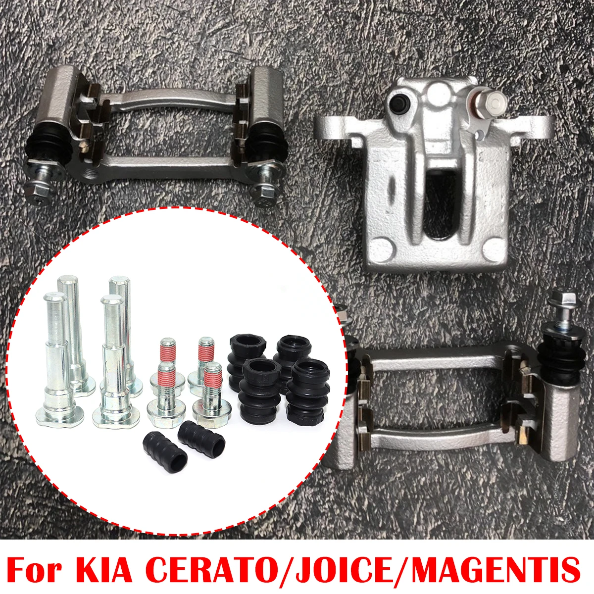

Left Right Brake Caliper Cylinder Slider Guide Pin For Disc Housing Bolts Rubber Bushing Boot For KIA CERATO LD JOICE MAGENTIS